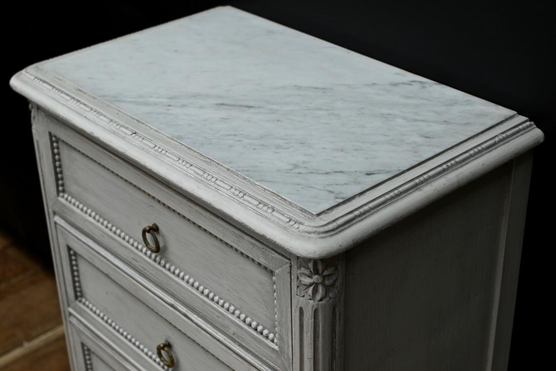 Swedish Bedside with Marble Top